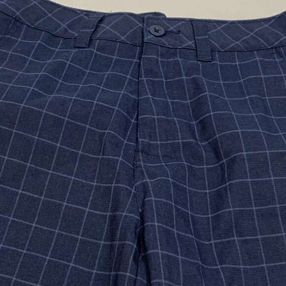 Hang Ten Mens Shorts Plaid Navy Blue Size 30 - Picture 3 of 7